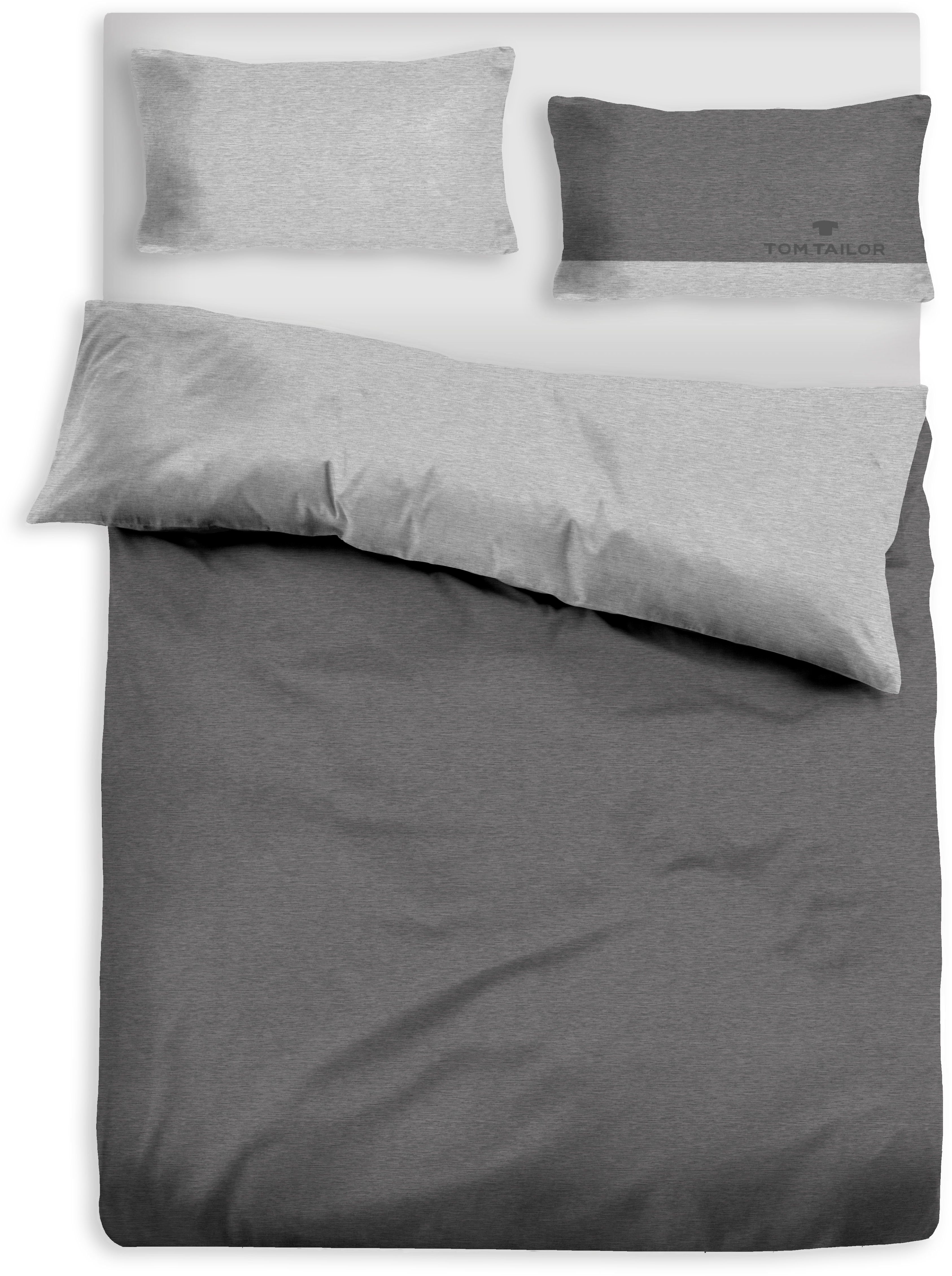 Wendebettwäsche Henry in Gr. 135x200 oder 155x220 cm, TOM TAILOR HOME, Renforcé, 2 teilig, Bettwäsche aus Baumwolle, mit GRATIS-Zugabe: Sporthandtuch