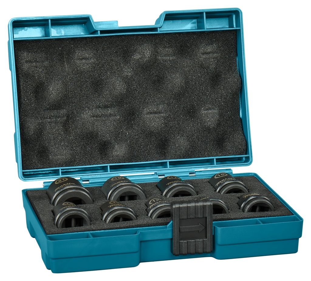 Set di chiavi a bussola a impatto Makita Accessories E-16570, nere, da 1/2'', 9 pezzi