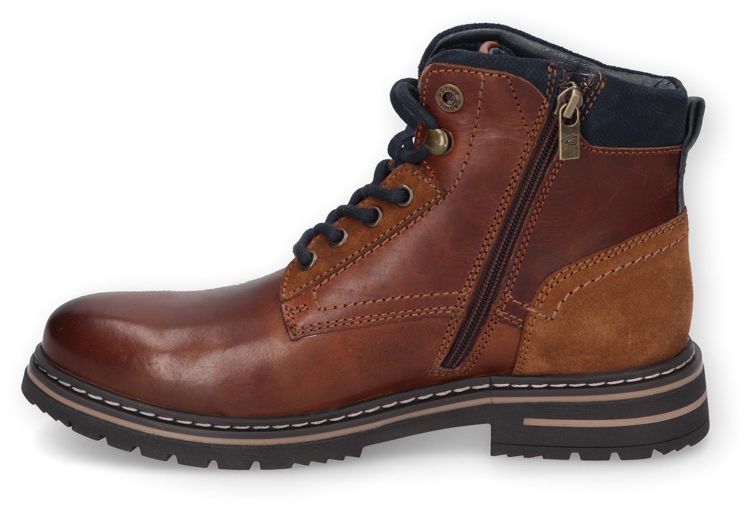 camel active Schnürschuh mit Innenreißverschluss