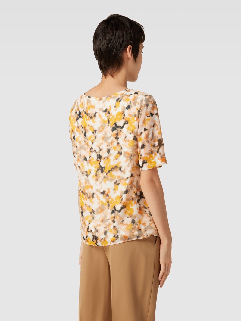 Blusenshirt mit Rundhalsausschnitt in ecru