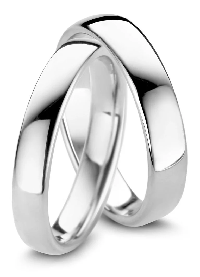 Diamond Point Witgouden Wedding Ring