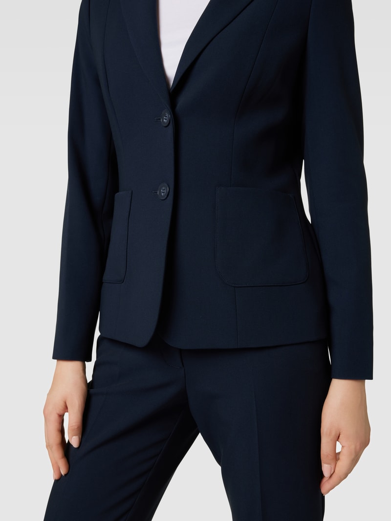 Blazer mit Reverskragen in marineblau