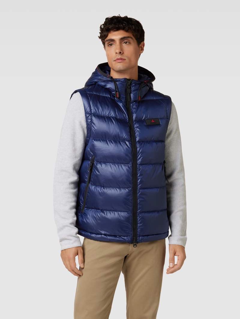 Steppweste mit Label-Applikation Modell 'DONOMA NR 02' in marineblau