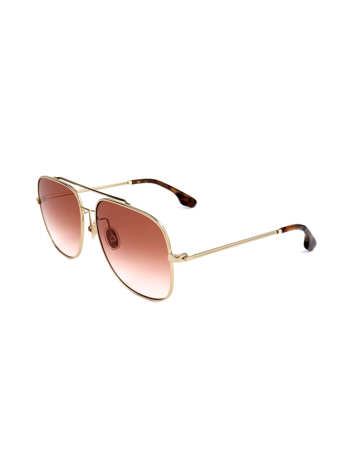 Victoria Beckham Damen-Sonnenbrille in Gold/ Hellbraun günstig kaufen 59