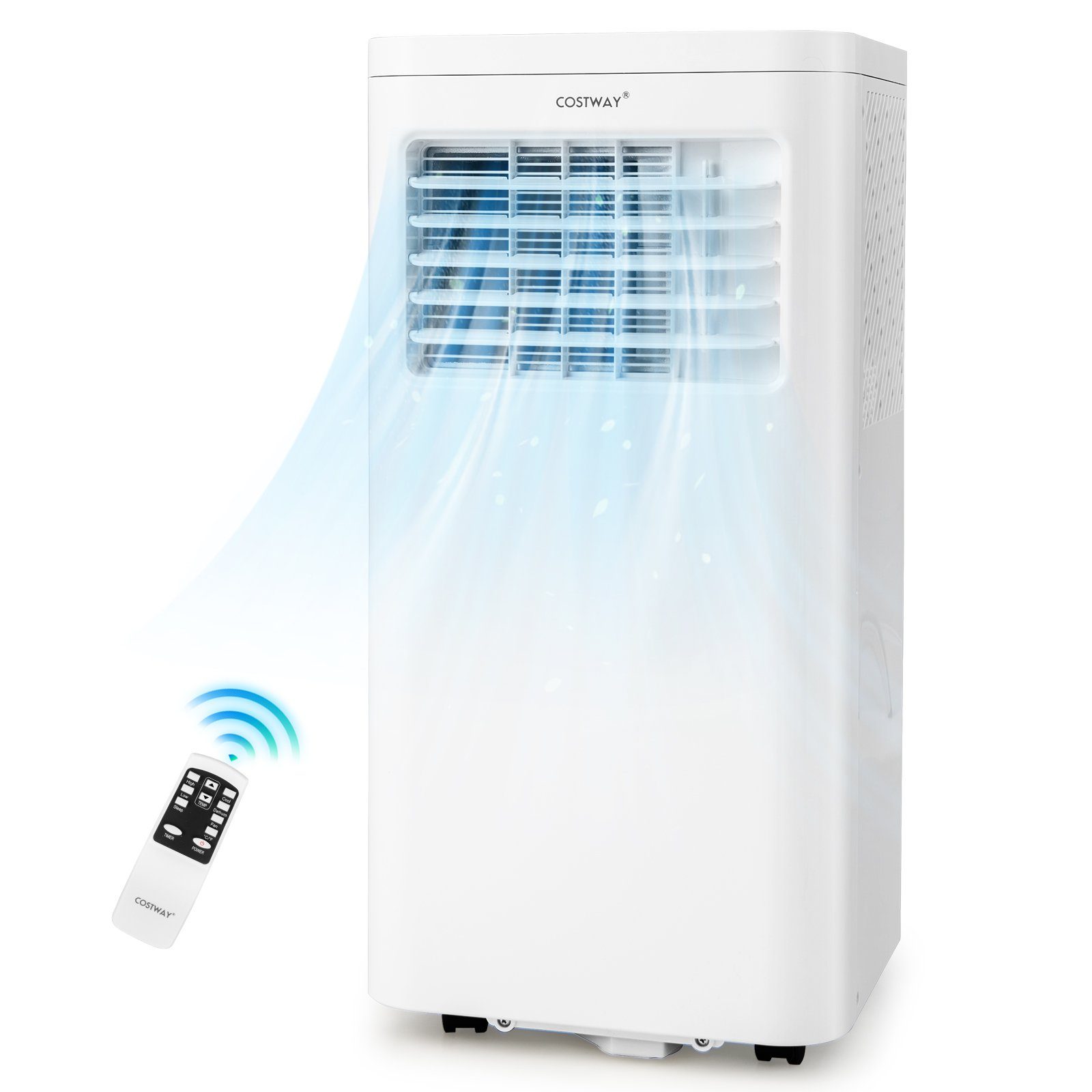 COSTWAY 3-in-1-Klimagerät, 9000BTU/2,75kW, für 75m³, Fernbedienung, 16℃-32℃
