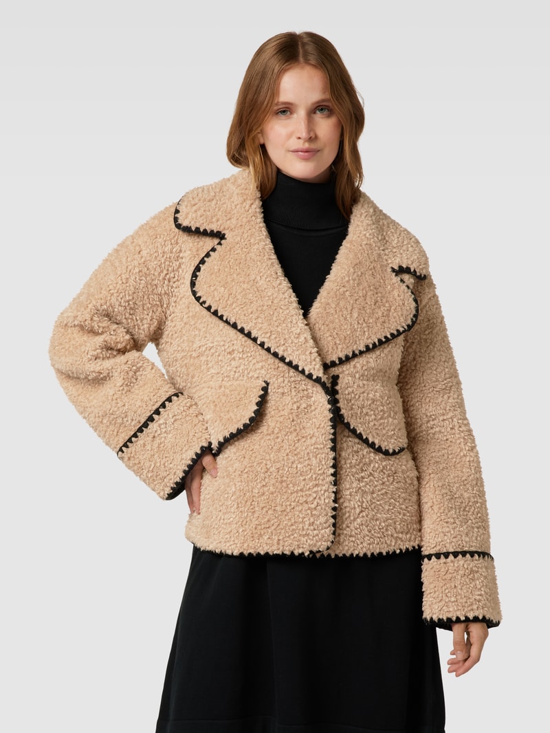 Jacke mit Teddyfell Modell 'SHIREN' in beige