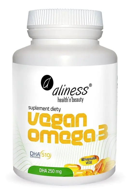 Aliness Vegan Omega 3 DHA 250 mg, kapsule