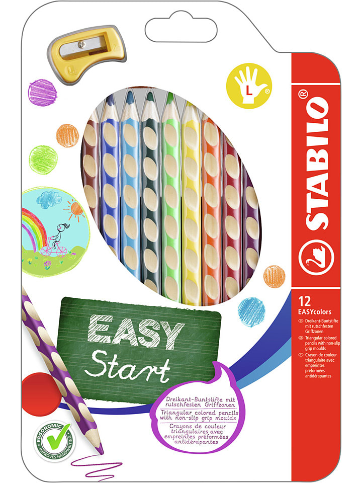 STABILO Ergonomische Buntstifte - Linkshänder 