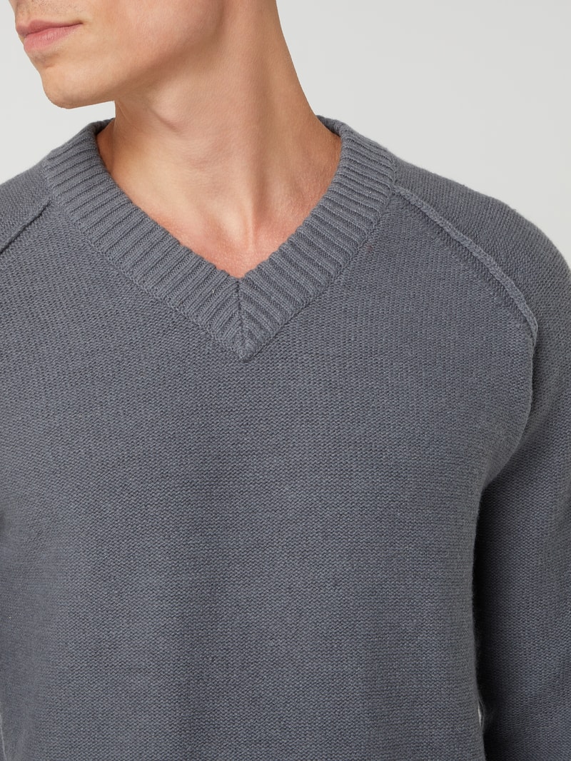 Pullover aus Wollmischung in jeans