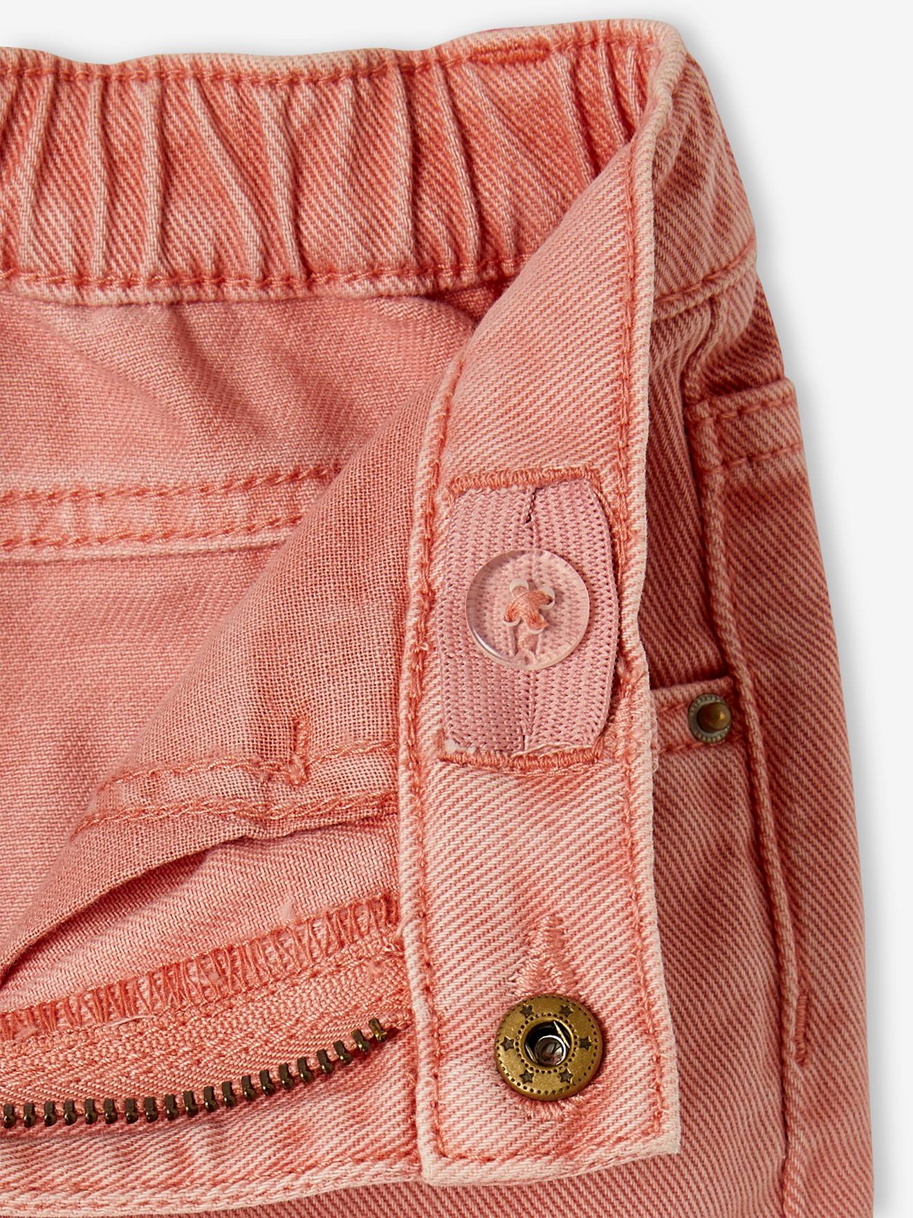 Vertbaudet Mädchen Mom-Hose, Hüftweite REGULAR - pfirsich