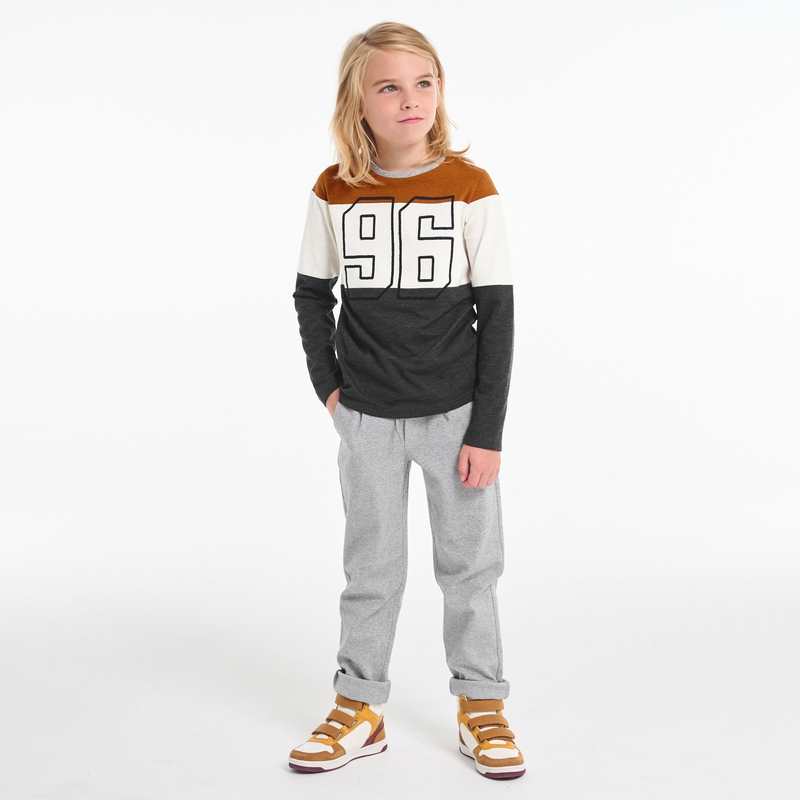T-shirt manches longues 96 gris garçon