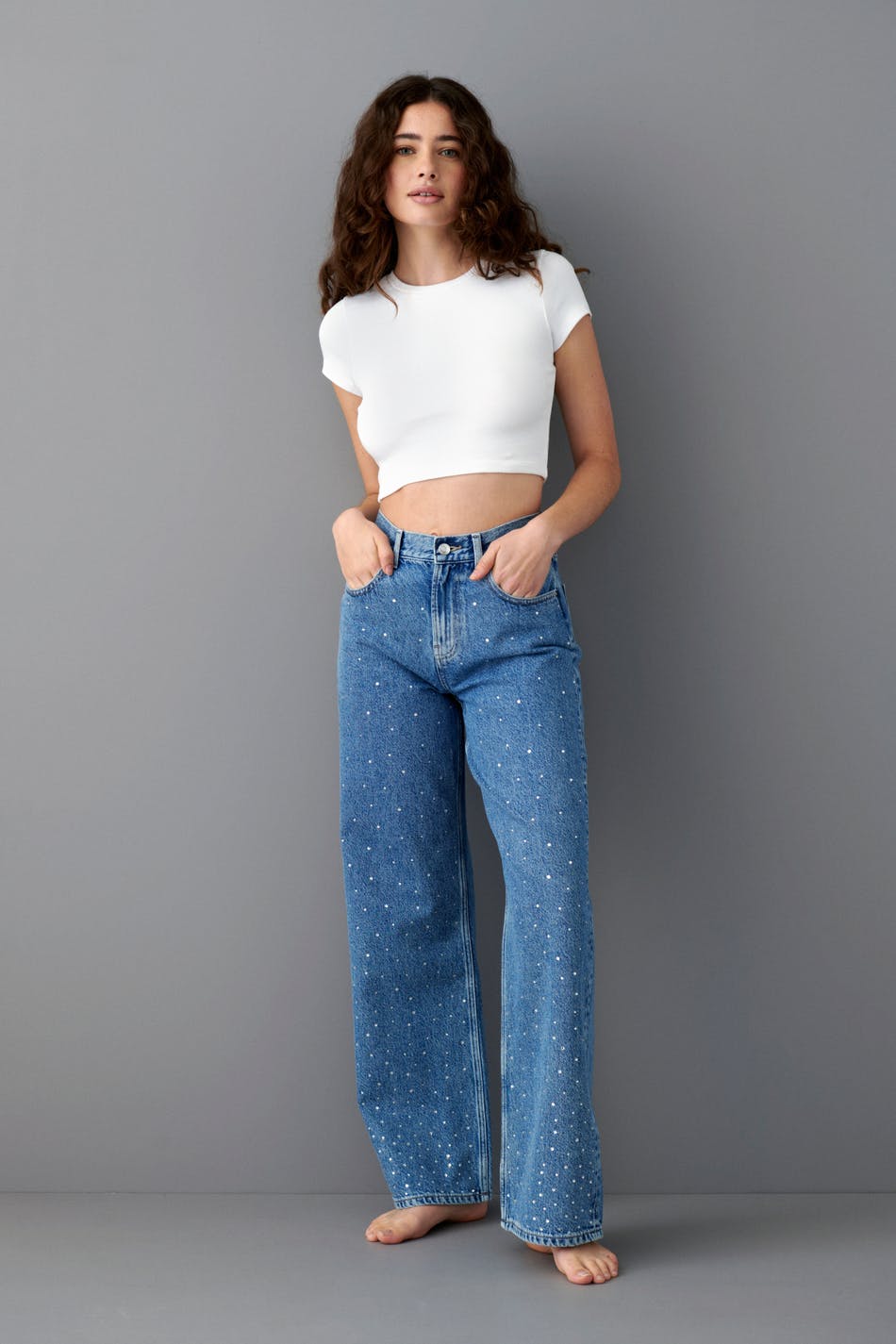 Embellished jeans