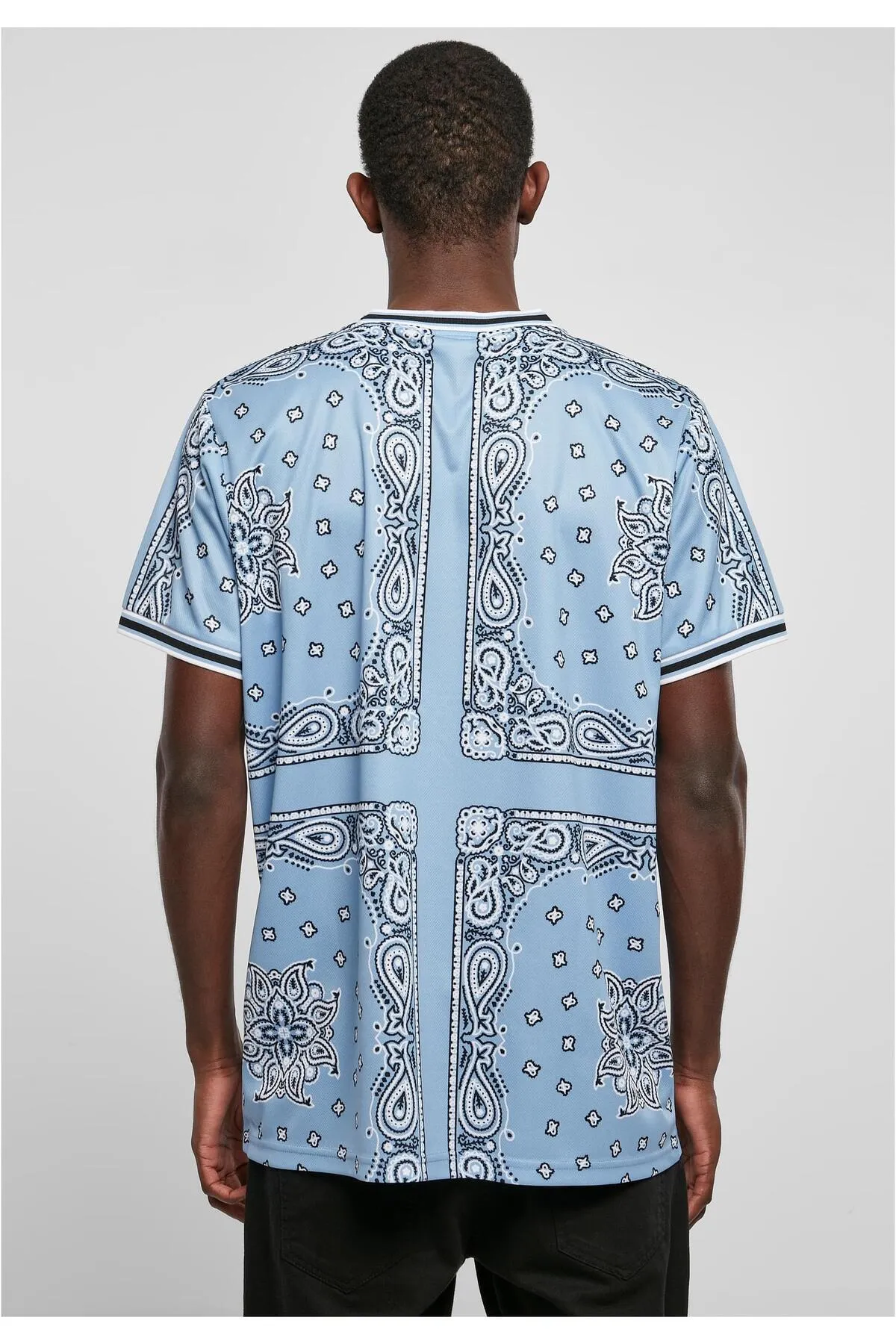 KARL KANI  Herren KM222-013-1 Serif Paisley Mesh T-Shirt