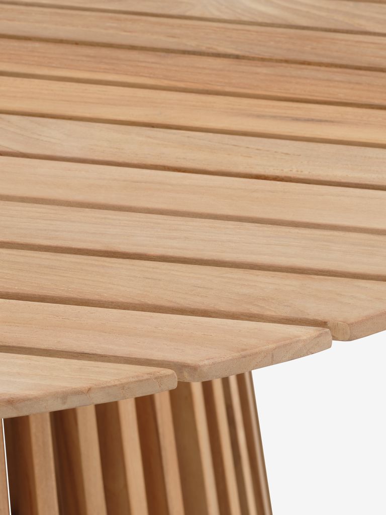 UDBYNEDER VESTERHAVET Table UDBYNEDER Ø120 4 Chaise VESTERHAVET en teck