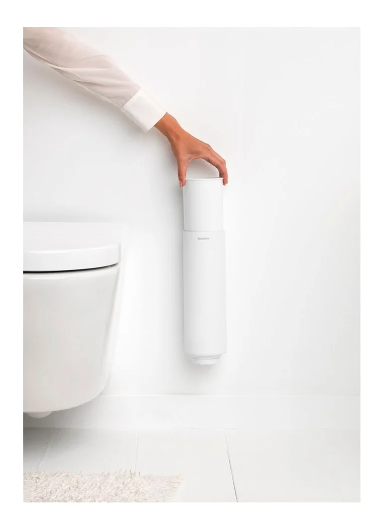 Scopa per WC Brabantia MindSet con supporto, 40,6 cm.