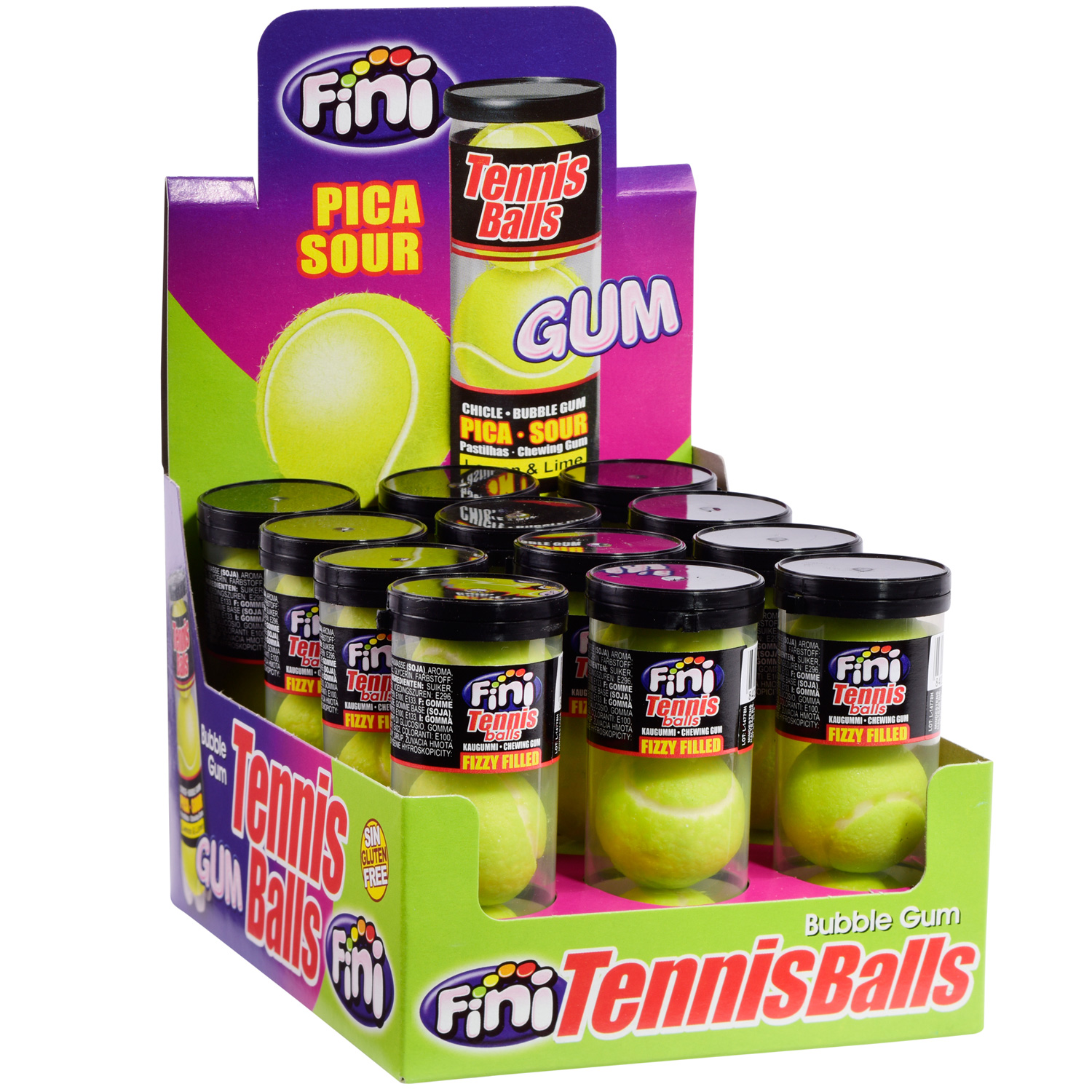 Fini Tennis Balls Fizzy 3er