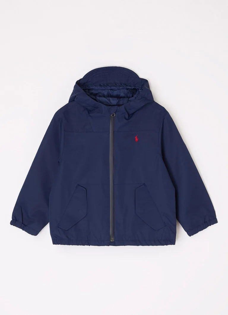 Ralph Lauren vindjakke med logobroderi og hette