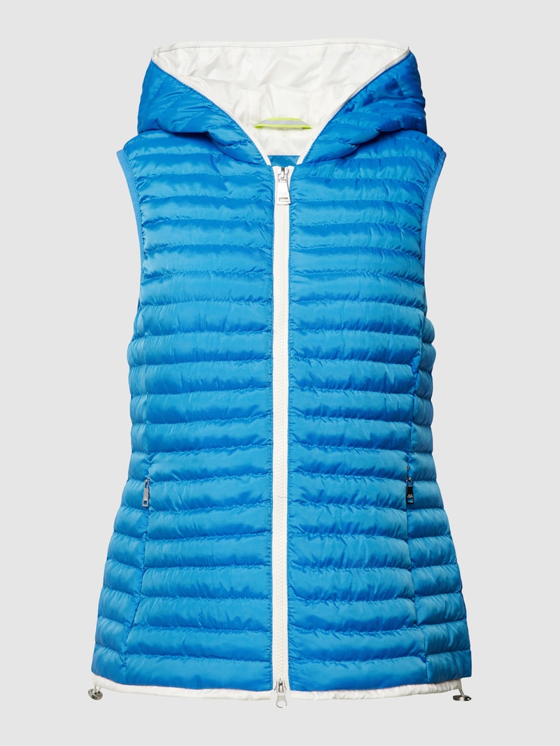 Steppweste mit Kapuze in royalblau
