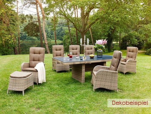 LC Garden Gartenlounge-Hocker LC Garden Turin Dining Hocker Fußbank natur