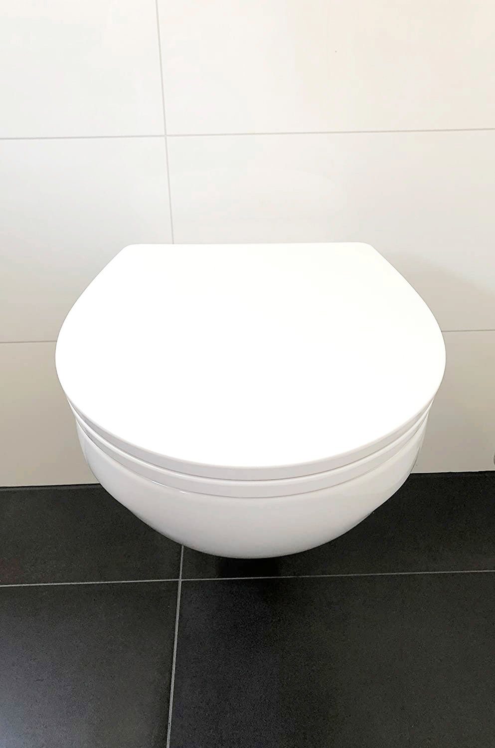 ADOB WC-Sitz Weiß, Absenkautomatik, zur Reinigung auf Knopfdruck abnehmbar