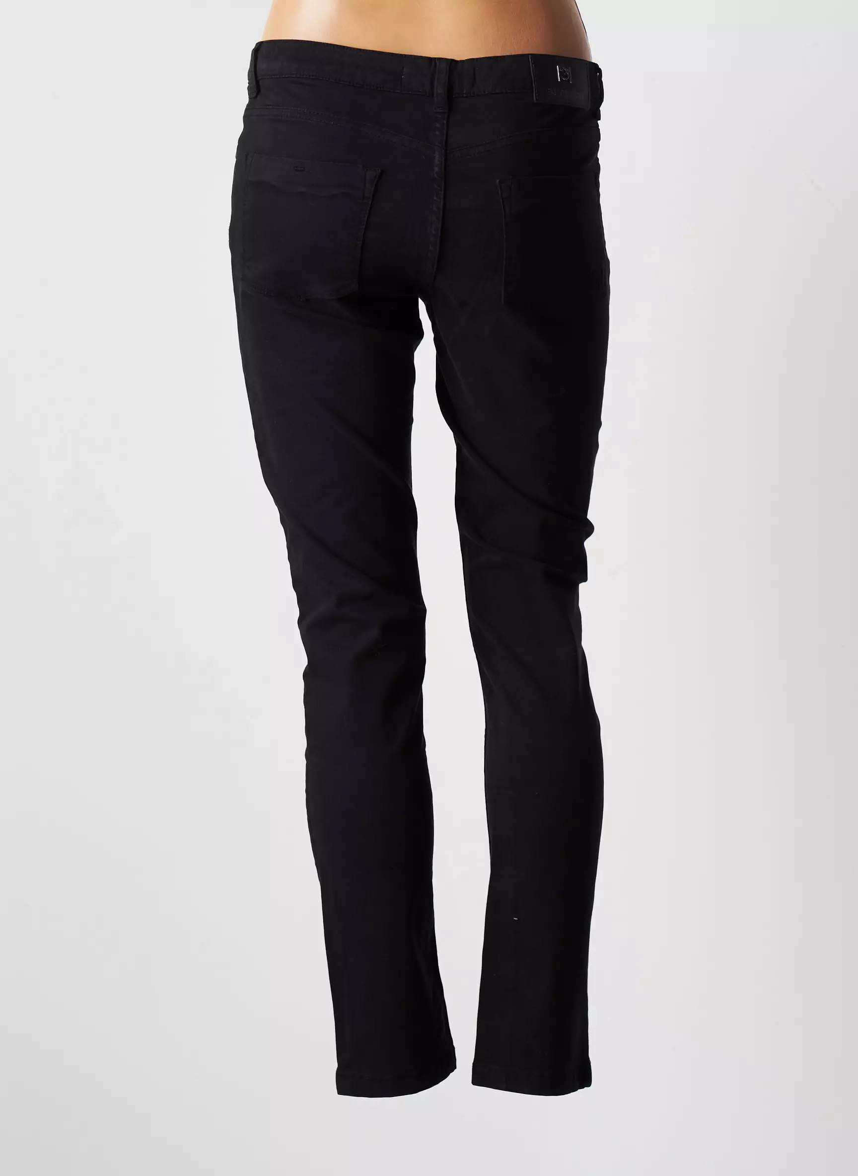 Mensi Collezione Pantalons Slim Femme couleur noir