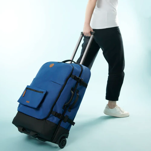 Shiraz medium 2-wheel soft suitcase, blue