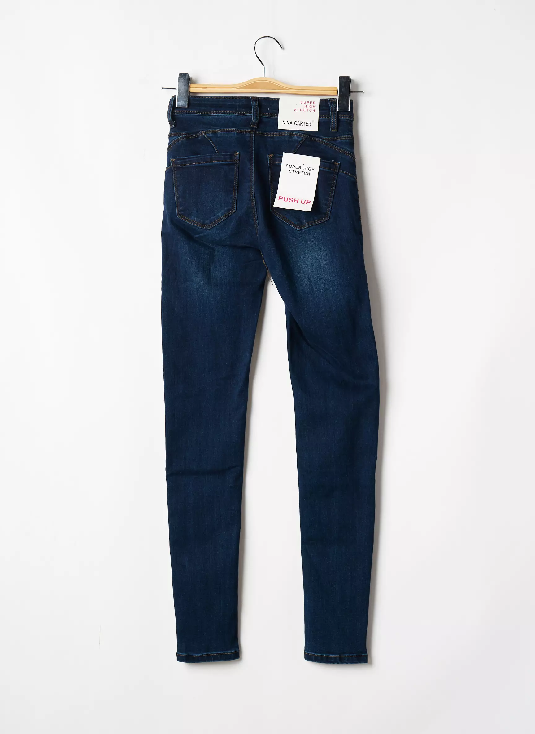 Nina Carter Jeans Skinny Femme couleur bleu