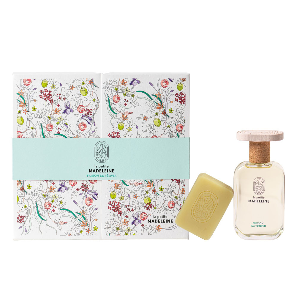 la petite madeleine Frisson de vétiver Coffret eau de parfum et savon