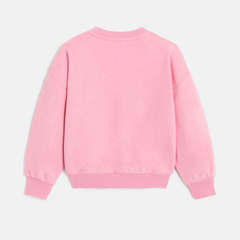 Sweat fille rose en coton recyclé Catimini