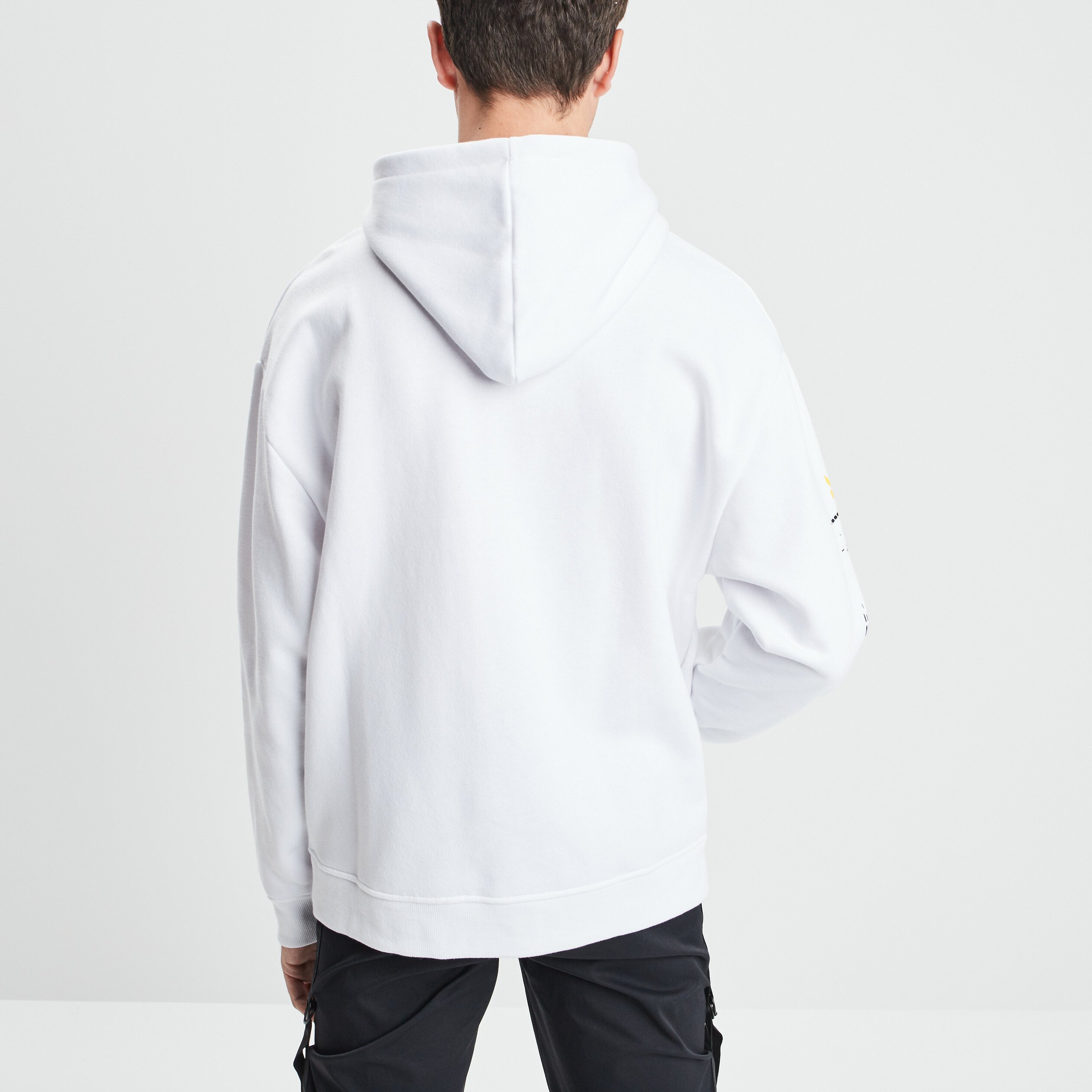 Sweat à capuche hoodie poche ventrale blanc homme | La Halle