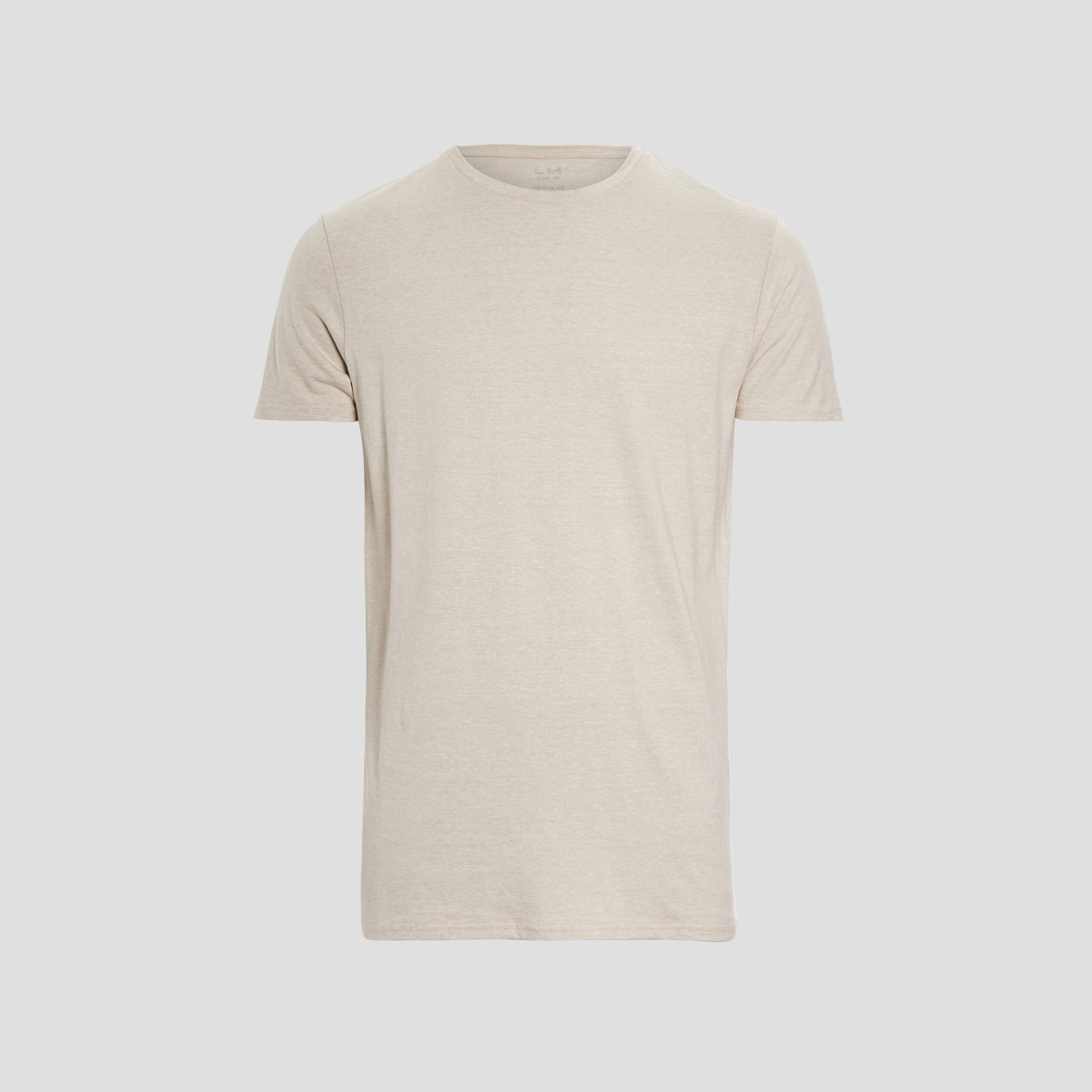 T-shirt coton manches courtes sable homme | La Halle