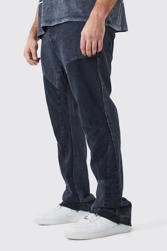Plus Slim-Fit Schlagjeans