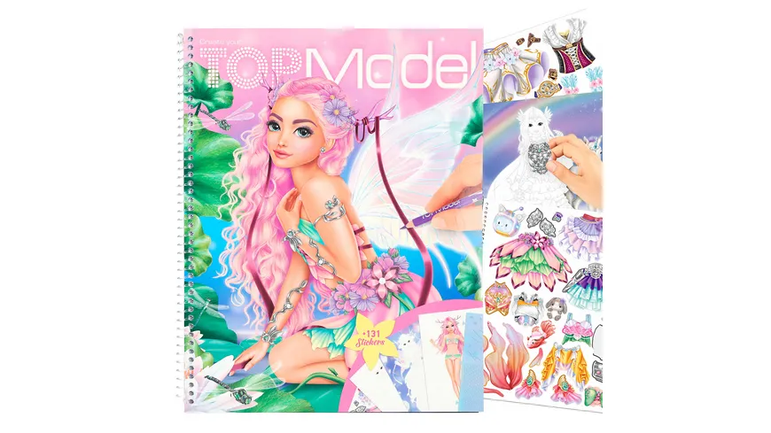 TOPModel Create your TOP Model - Malbuch mit Stickern Fantasy