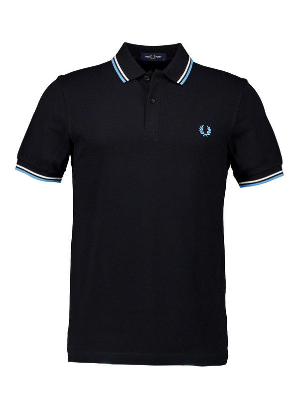 Fred Perry, Polo-Shirt, Baumwoll-Piqué, schwarz