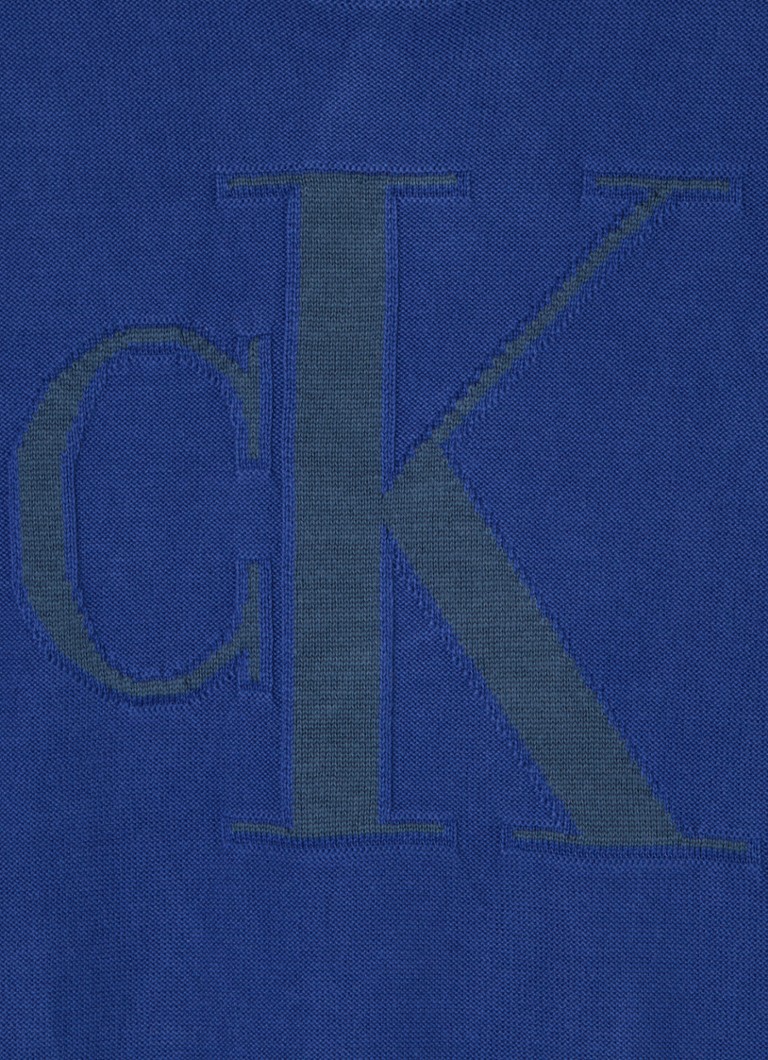 Pulover tricotat cu logo Calvin Klein