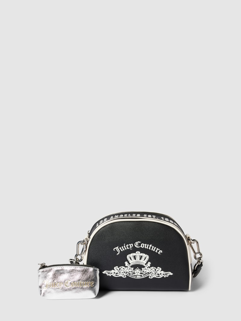 Handtasche mit Label-Detail Modell 'HEATHER' in schwarz