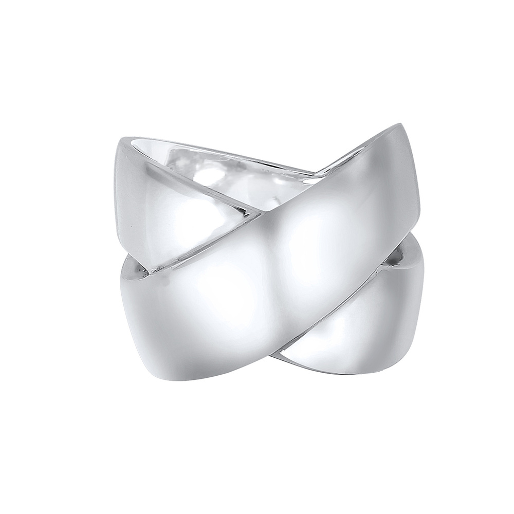 Elli PREMIUM Elli PREMIUM Bague Moderne Déclaration Croix Bague Femme - (925/1000) Argent Bague