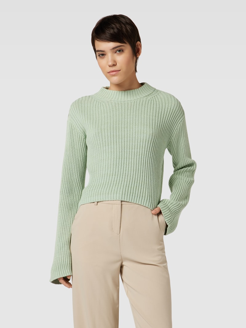 Strickpullover in Ripp-Optik Modell 'HILDE' in schilf