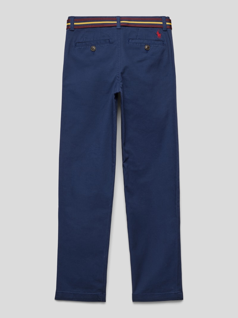 Stoffhose mit französischen Eingrifftaschen Modell 'BEDFORD' in marineblau