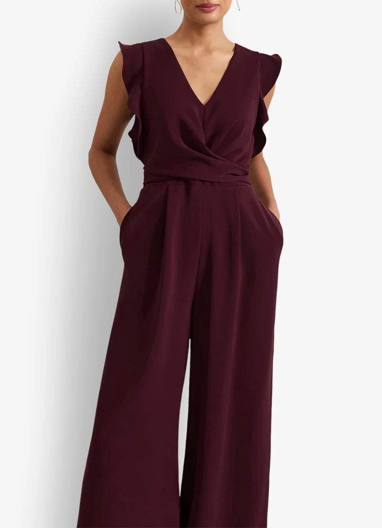 Phase Eight Ayla Jumpsuit wide fit jumpsuit with butterfly sleeves