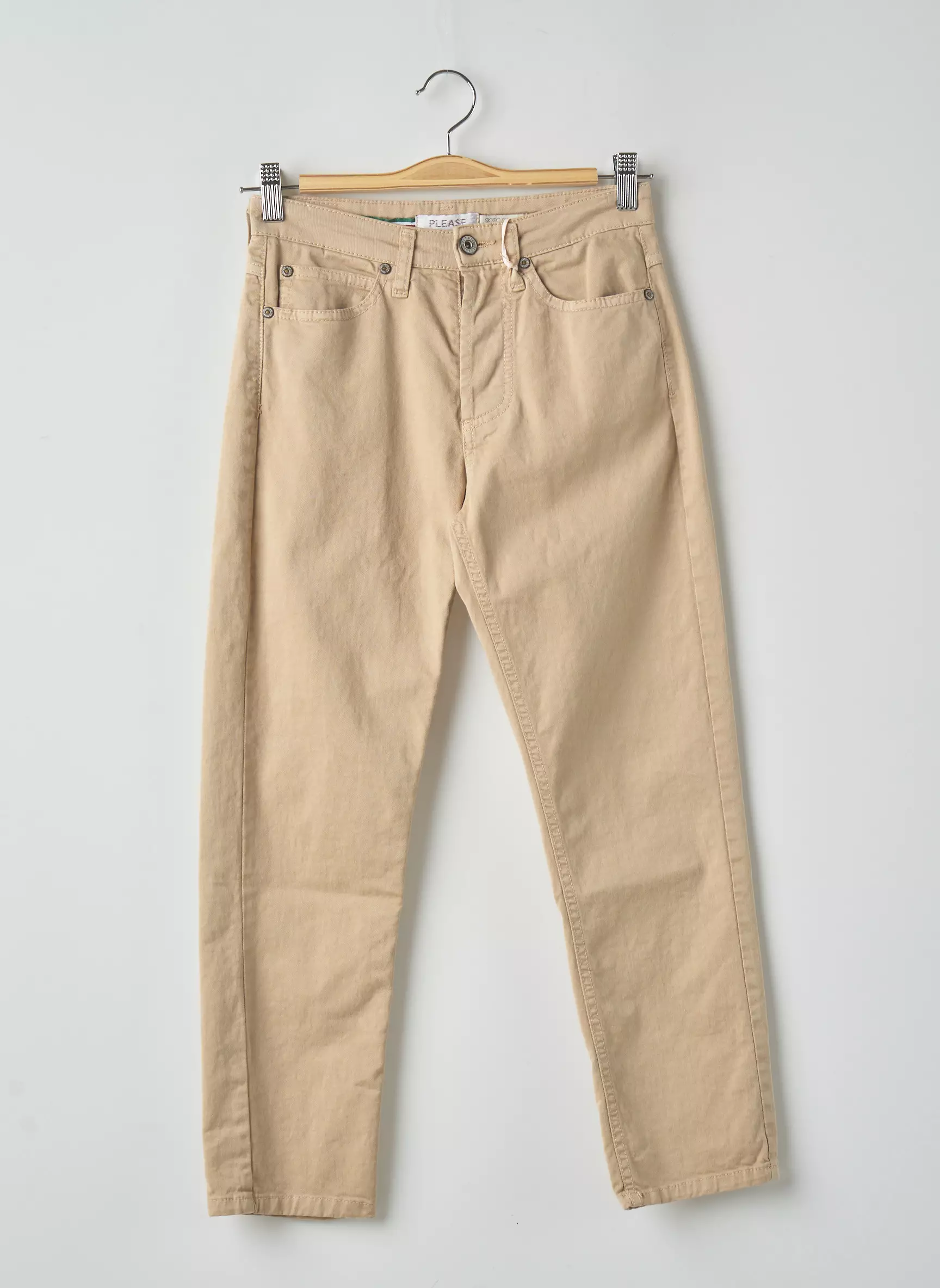 Please Pantalon7 8 Femme couleur beige