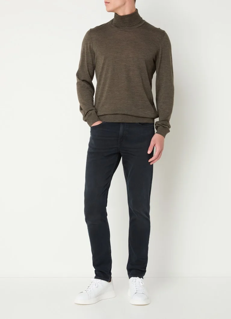 Blugi HUGO BOSS Delano slim fit cu efect decolorat