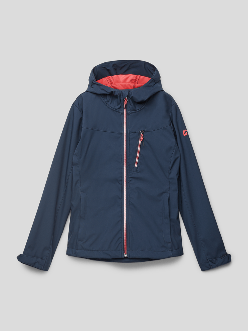 Jacke mit Reißverschlusstaschen Modell 'KOS' in marineblau
