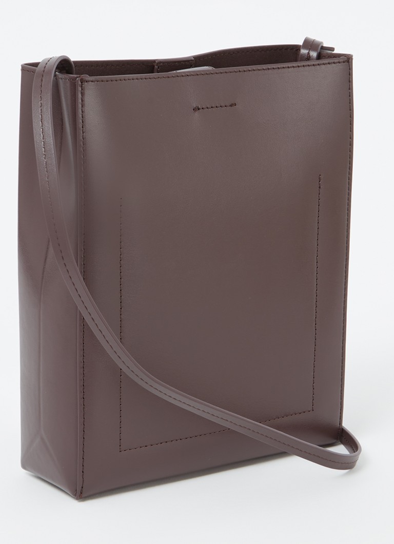 Borsa a tracolla in pelle Calvin Klein Line con logo