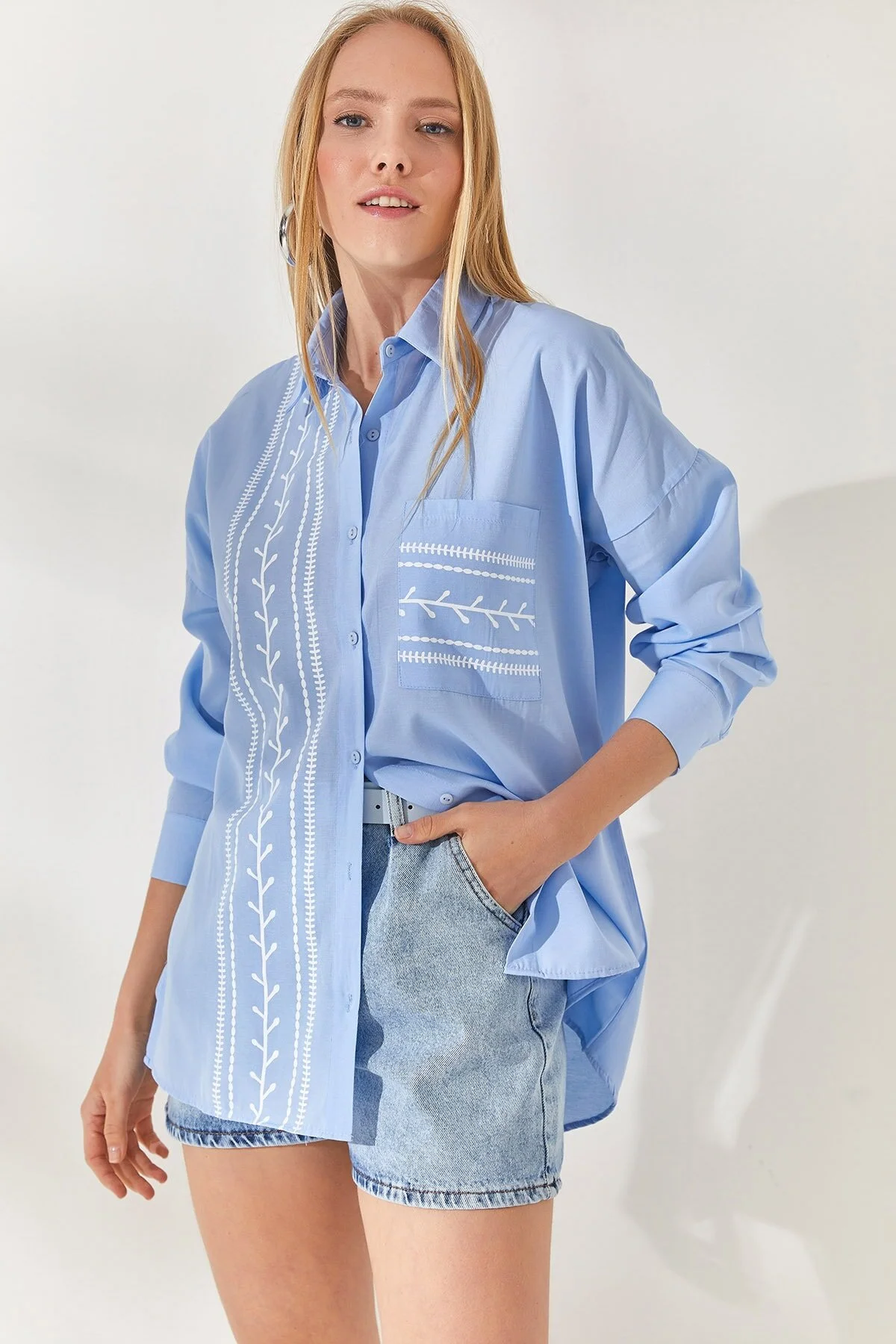 Olalook  Hemd - Blau - Relaxed Fit