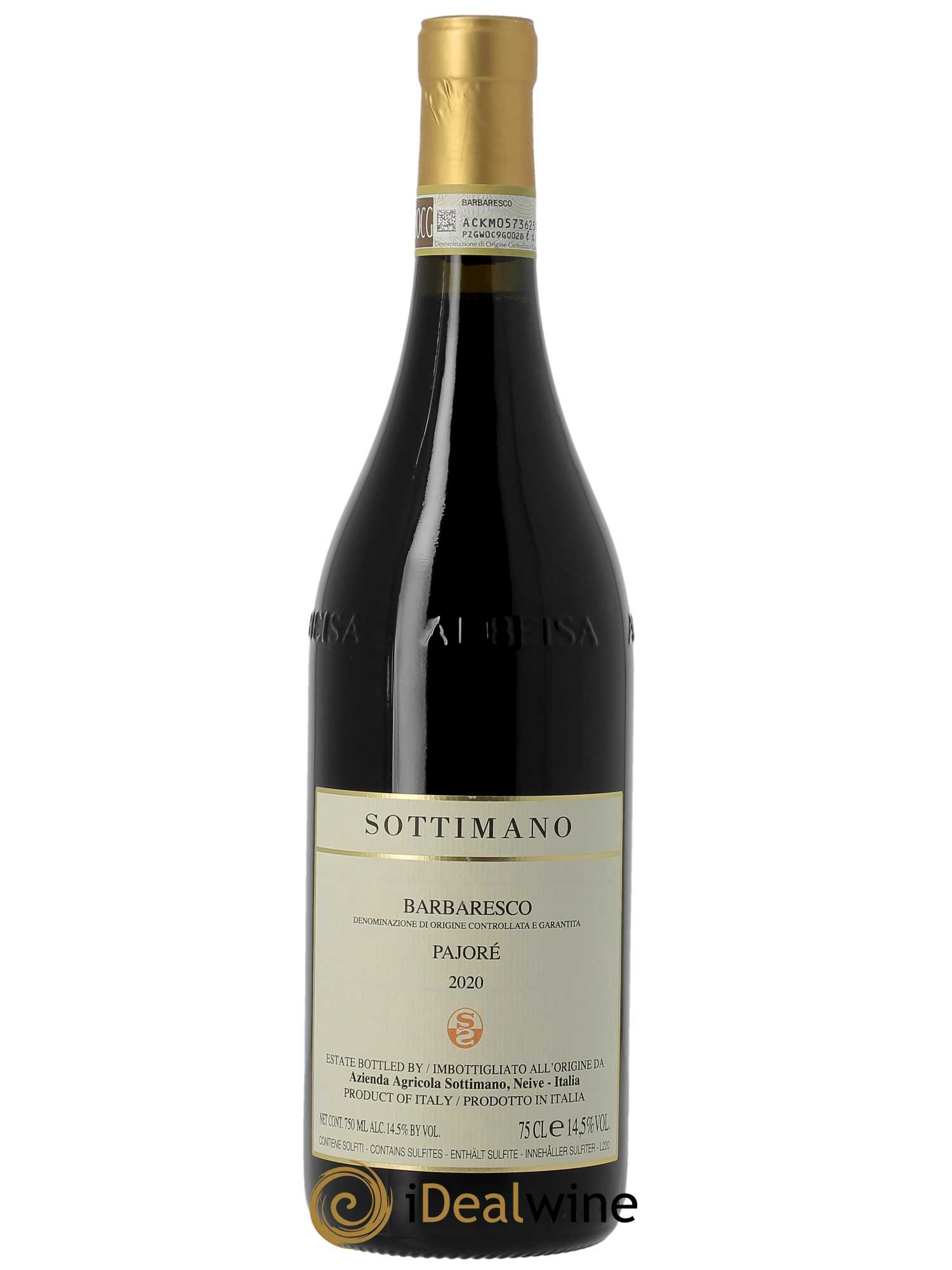 Barbaresco DOCG Pajoré Sottimano  2020 - Lot de 1 Bouteille