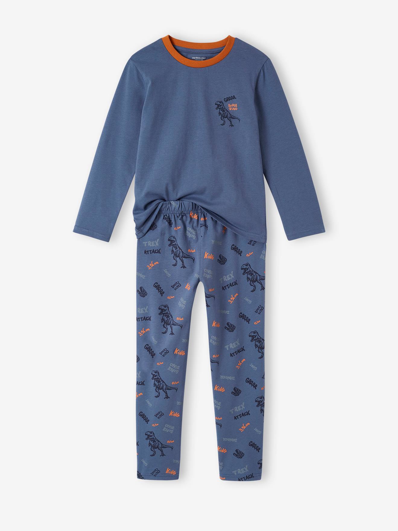 Vertbaudet 2er-Pack Jungen Schlafanzüge, Dinos - indigo-blau