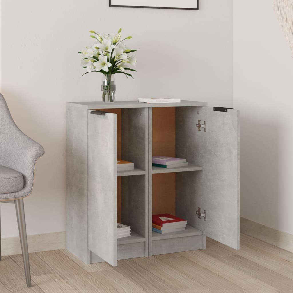 vidaXL Anrichte Sideboards 2 Stk Betongrau 30x30x70 cm Holzwerkstoff