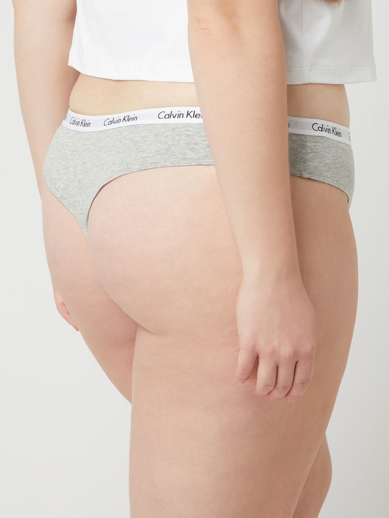 PLUS SIZE String mit Modal-Anteil in mittelgrau meliert
