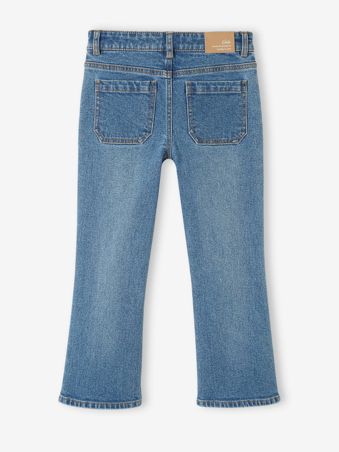 Jean flare 7/8ème fille bleu jean